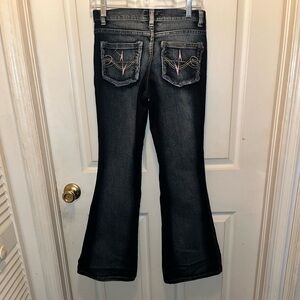 NANNO Collection Women’s Flare Leg Embroidered Denim Jeans. Waist 28. Inseam 31